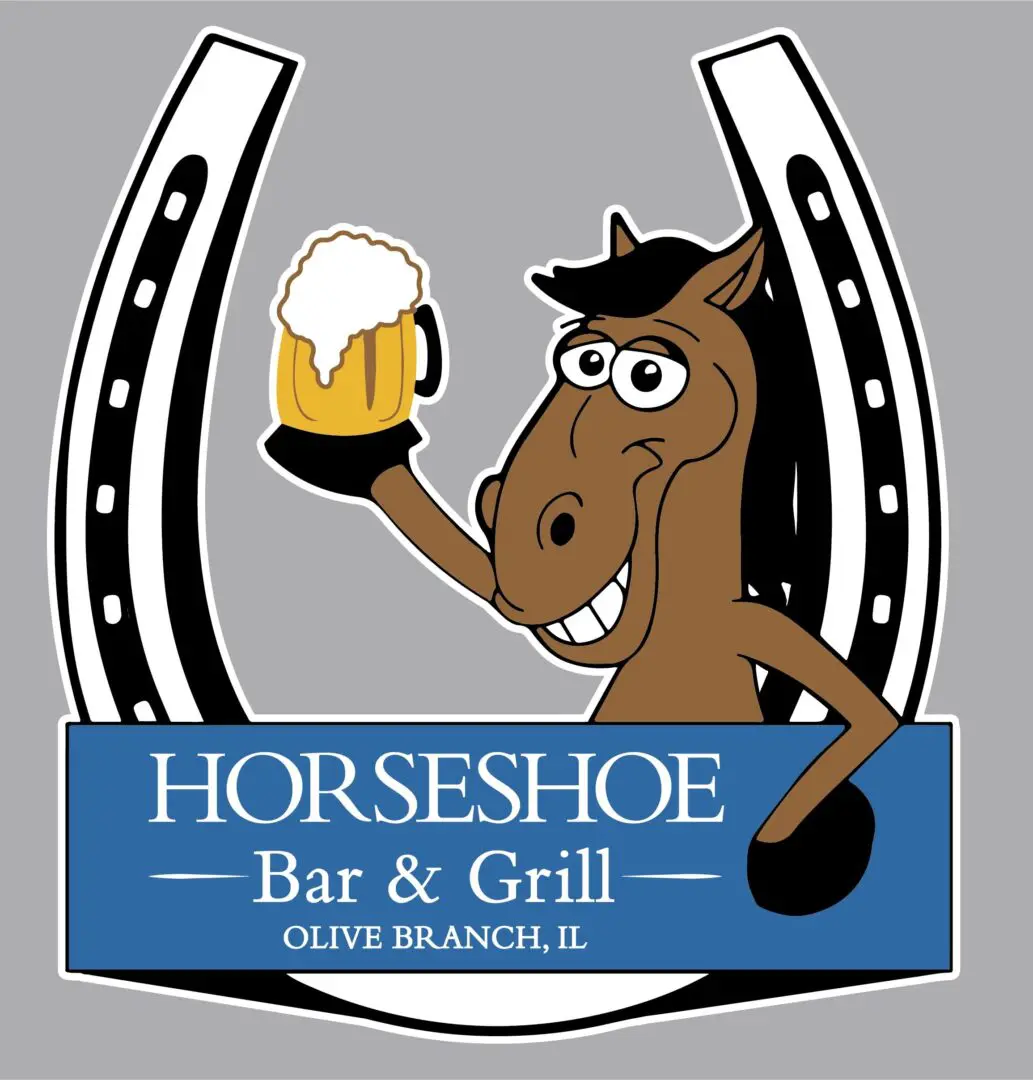 A horse with a beer in its mouth