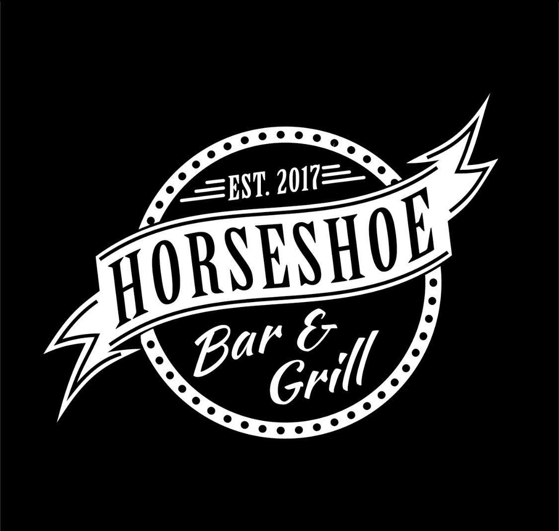 Horseshoe Bar & Grill logo black and white